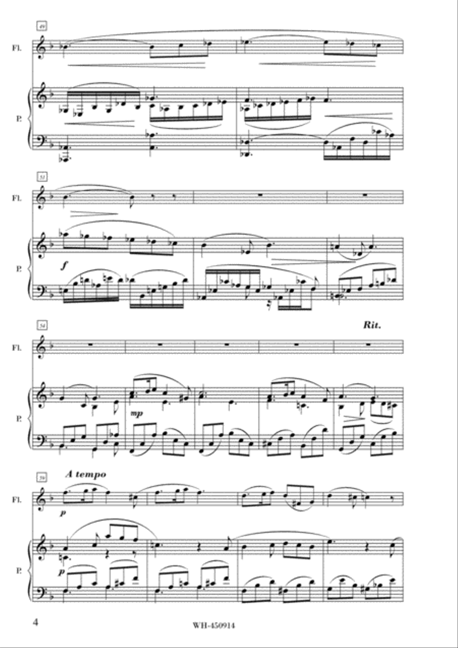 4 CHANSONS D'AUTREFOIS, OP. 14 Flute Solo scores gallery preview page 4