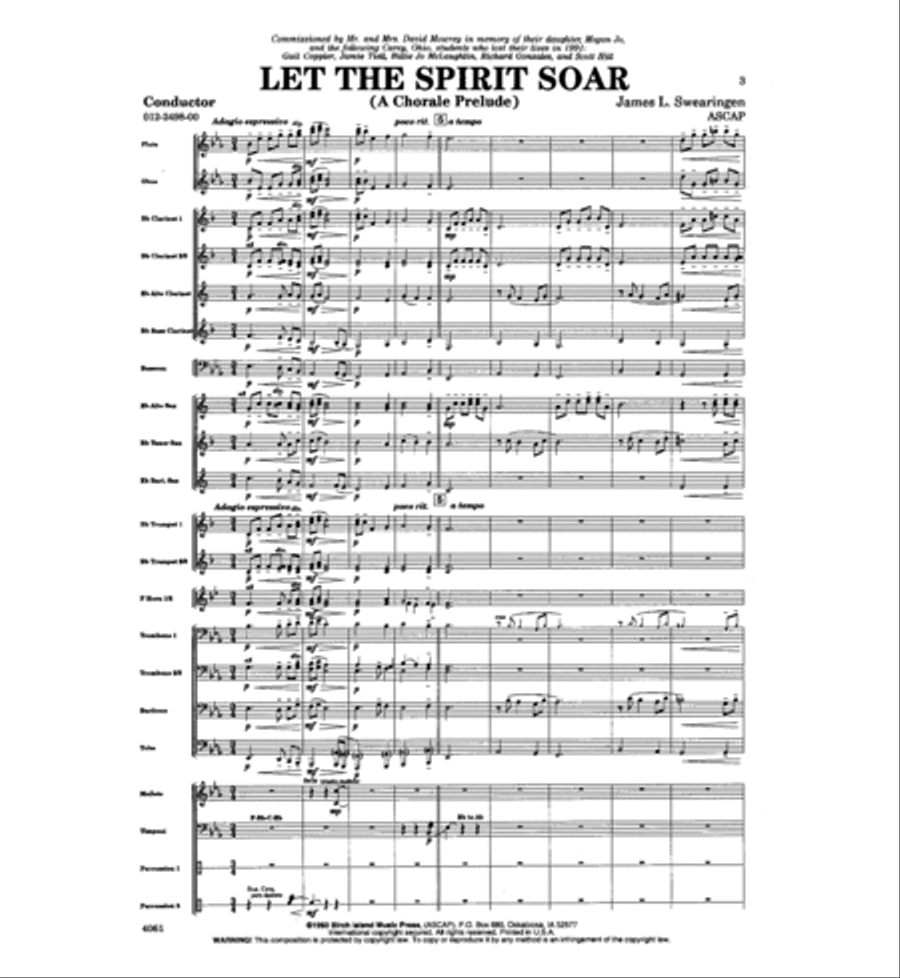 Let the Spirit Soar Let the Spirit Soar Concert Band scores gallery preview page 2