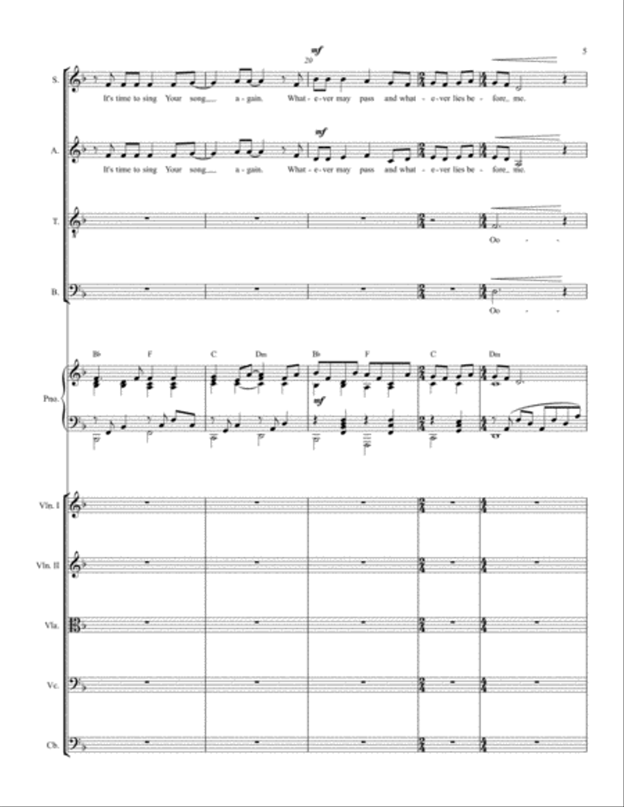 10,000 Reasons (Bless The Lord) 4-Part scores gallery preview page 5