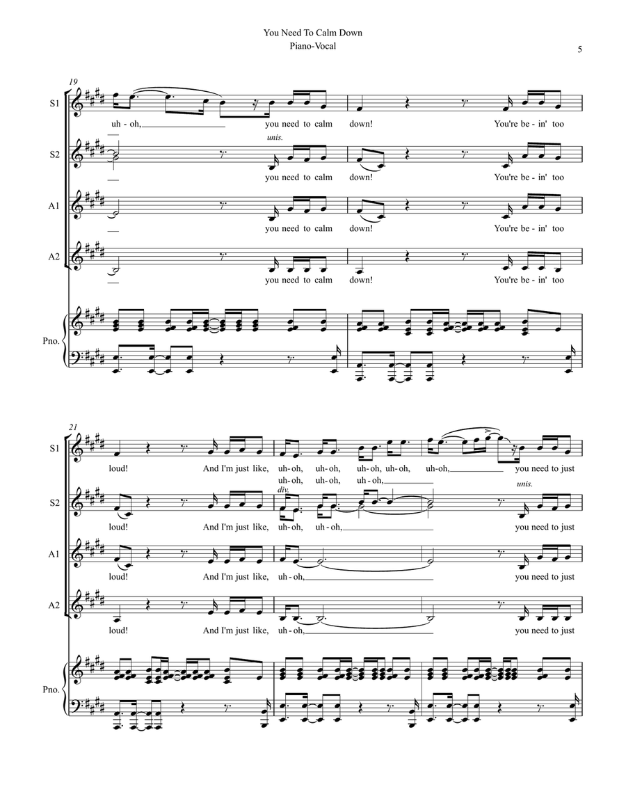 You Need To Calm Down SSAA scores gallery preview page 5
