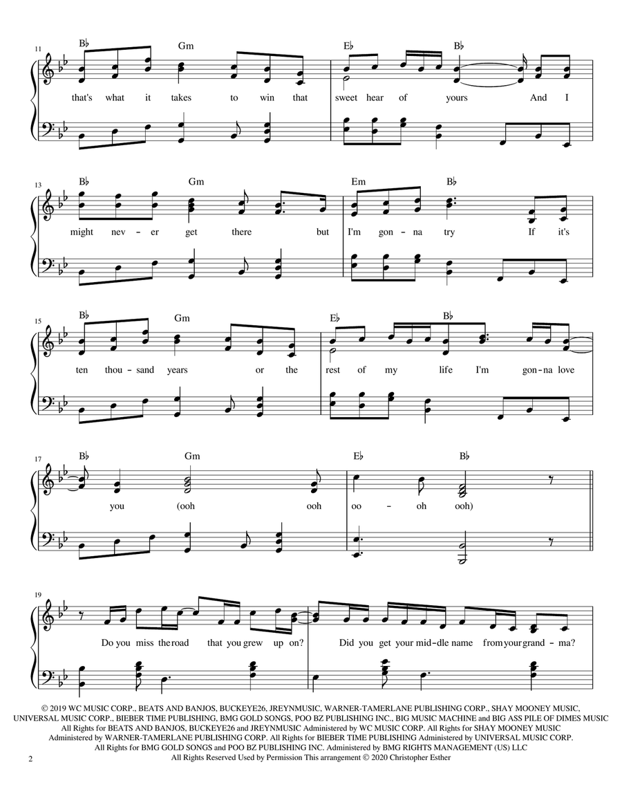 10,000 Hours Piano, Vocal scores gallery preview page 2