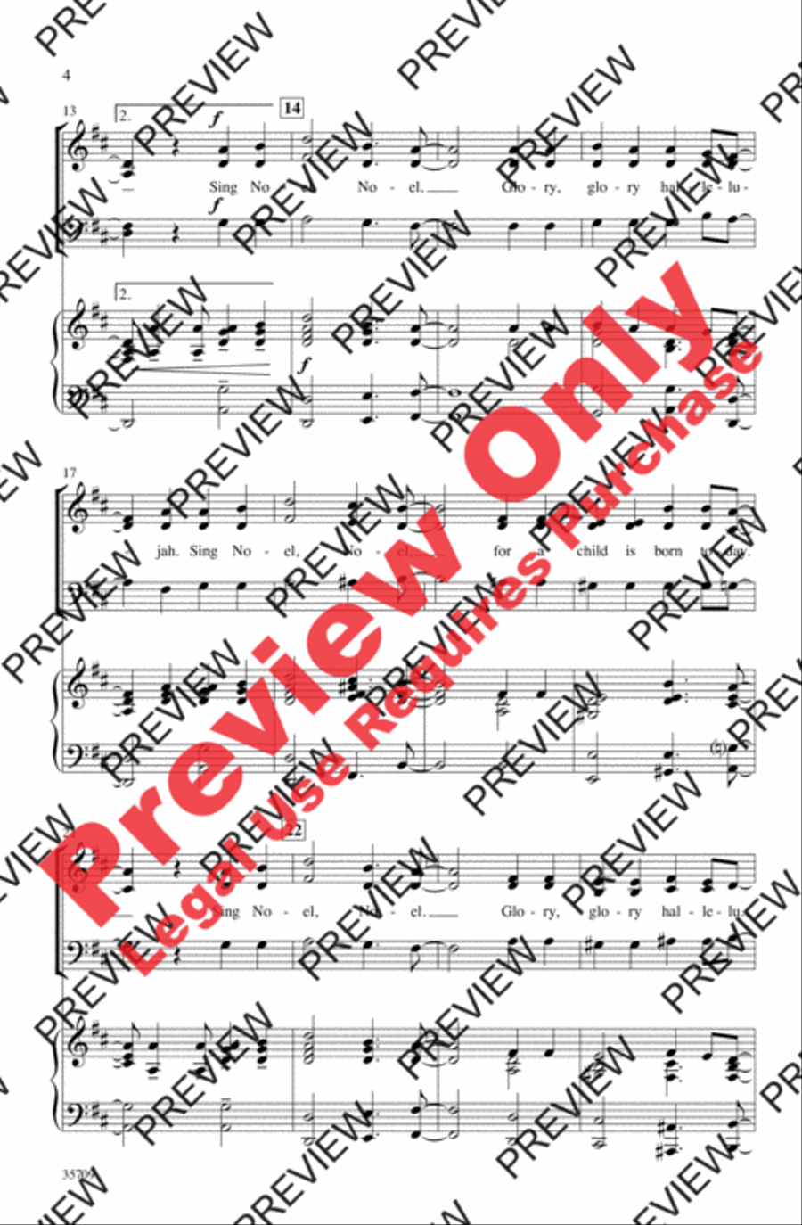 Sing Noel, Noel! Sing Noel, Noel! 3-Part scores gallery preview page 4