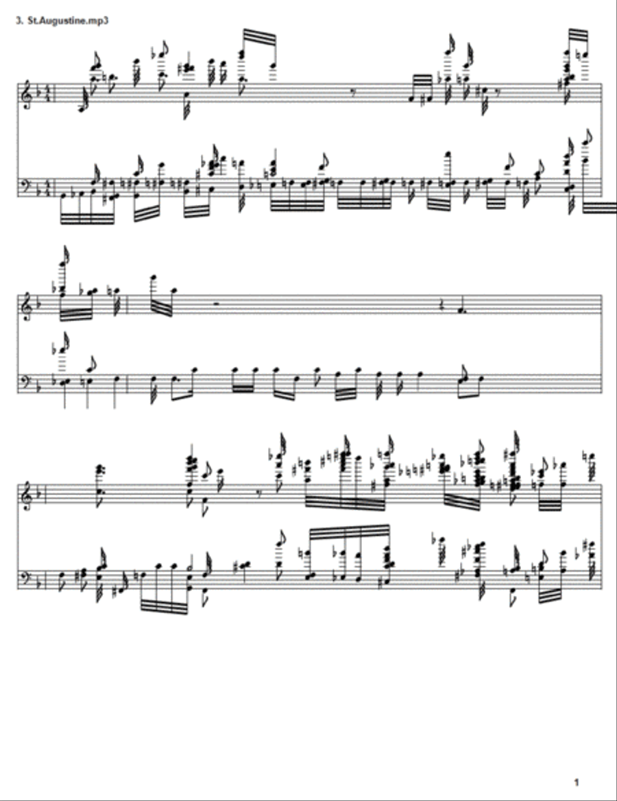 St. Augustine Piano Solo scores gallery preview page 1