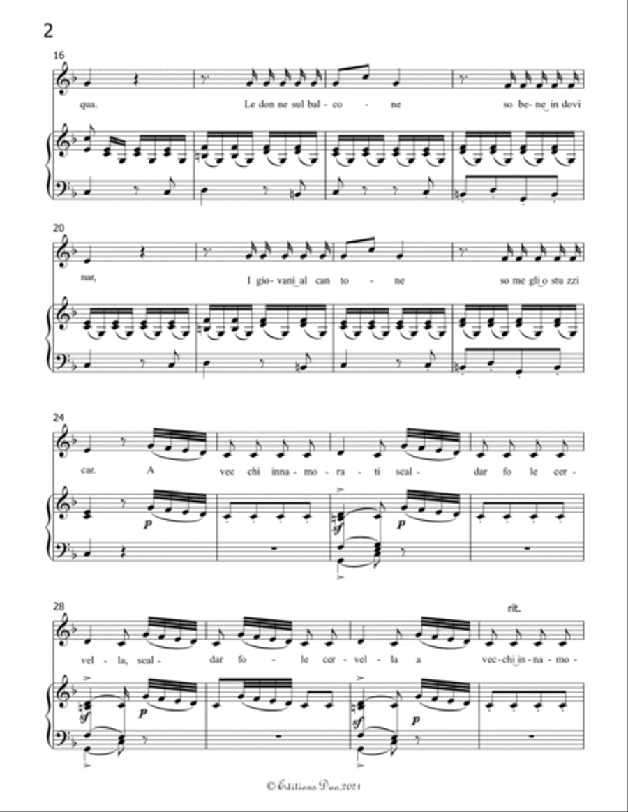 Chi Vuol la zingarella, by Paisiello, in F Major Voice scores gallery preview page 4