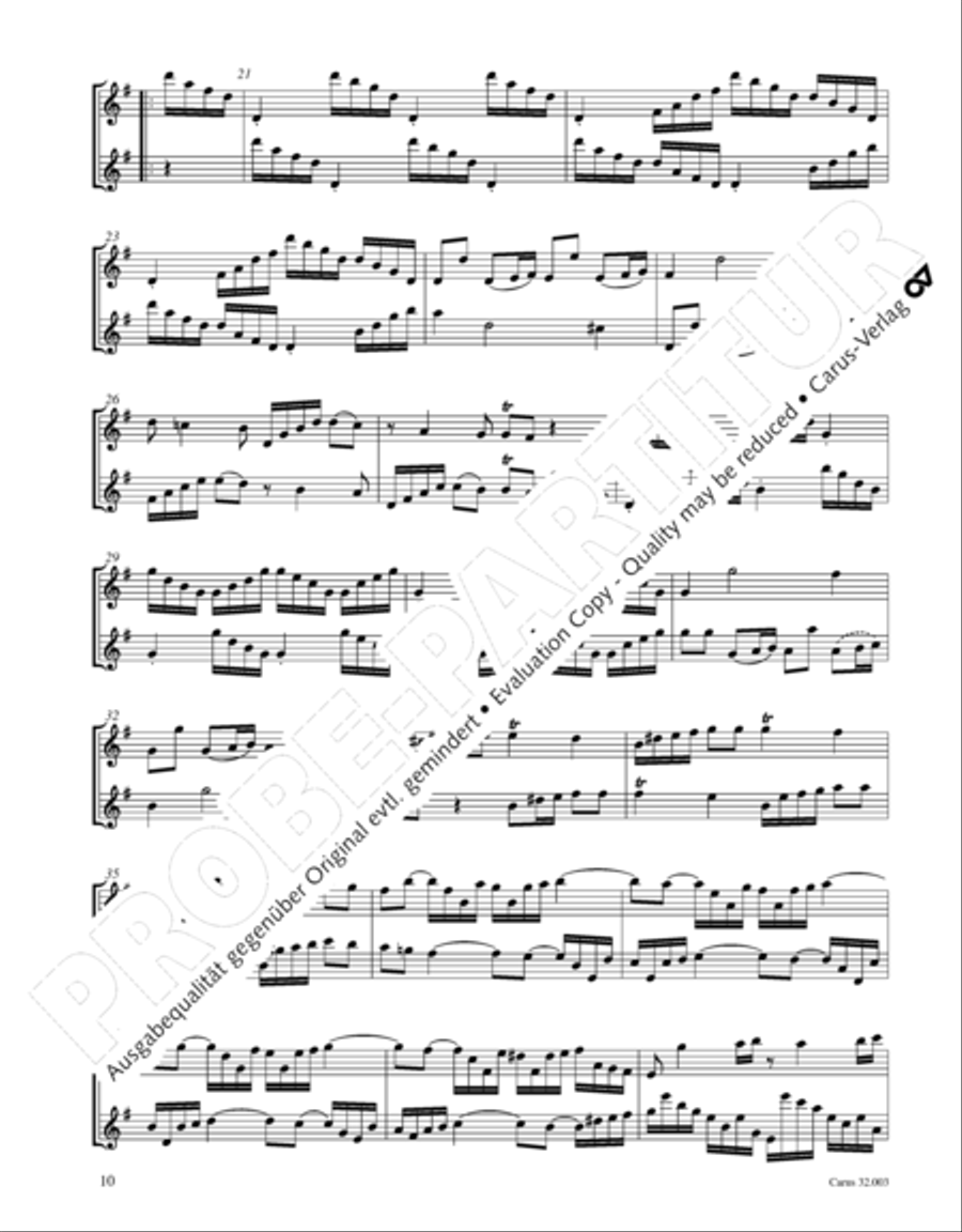 Gesamtausgabe Band 3 (Kammermusik: Duette, Solo- und Triosonaten) Score scores gallery preview page 31