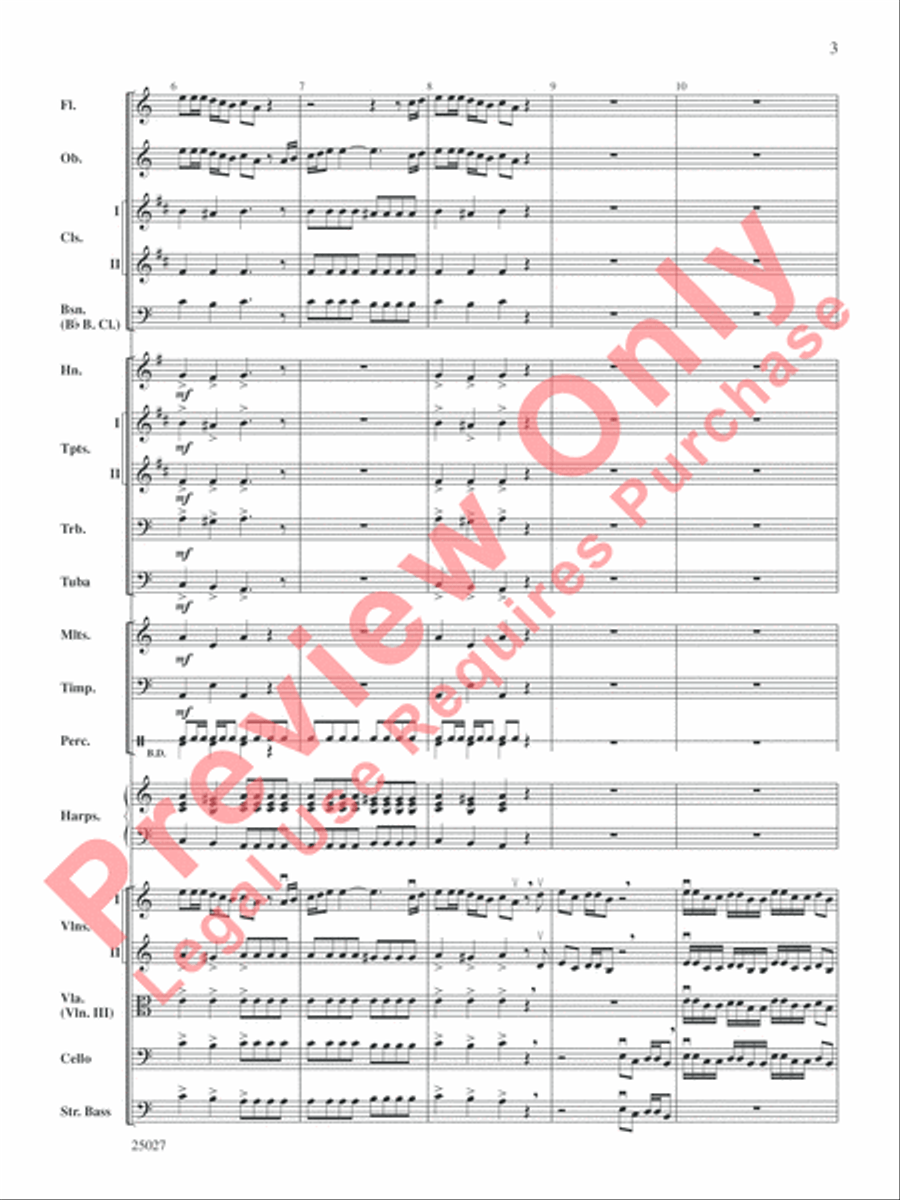 Selections form Tim Burton's Corpse Bride Full Orchestra scores gallery preview page 4