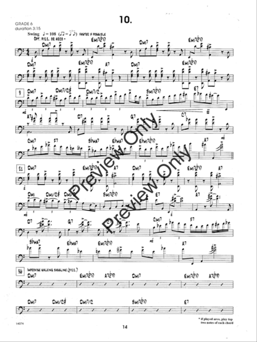 Jazz Solos For Bass, Volume 1 Double Bass scores gallery preview page 14