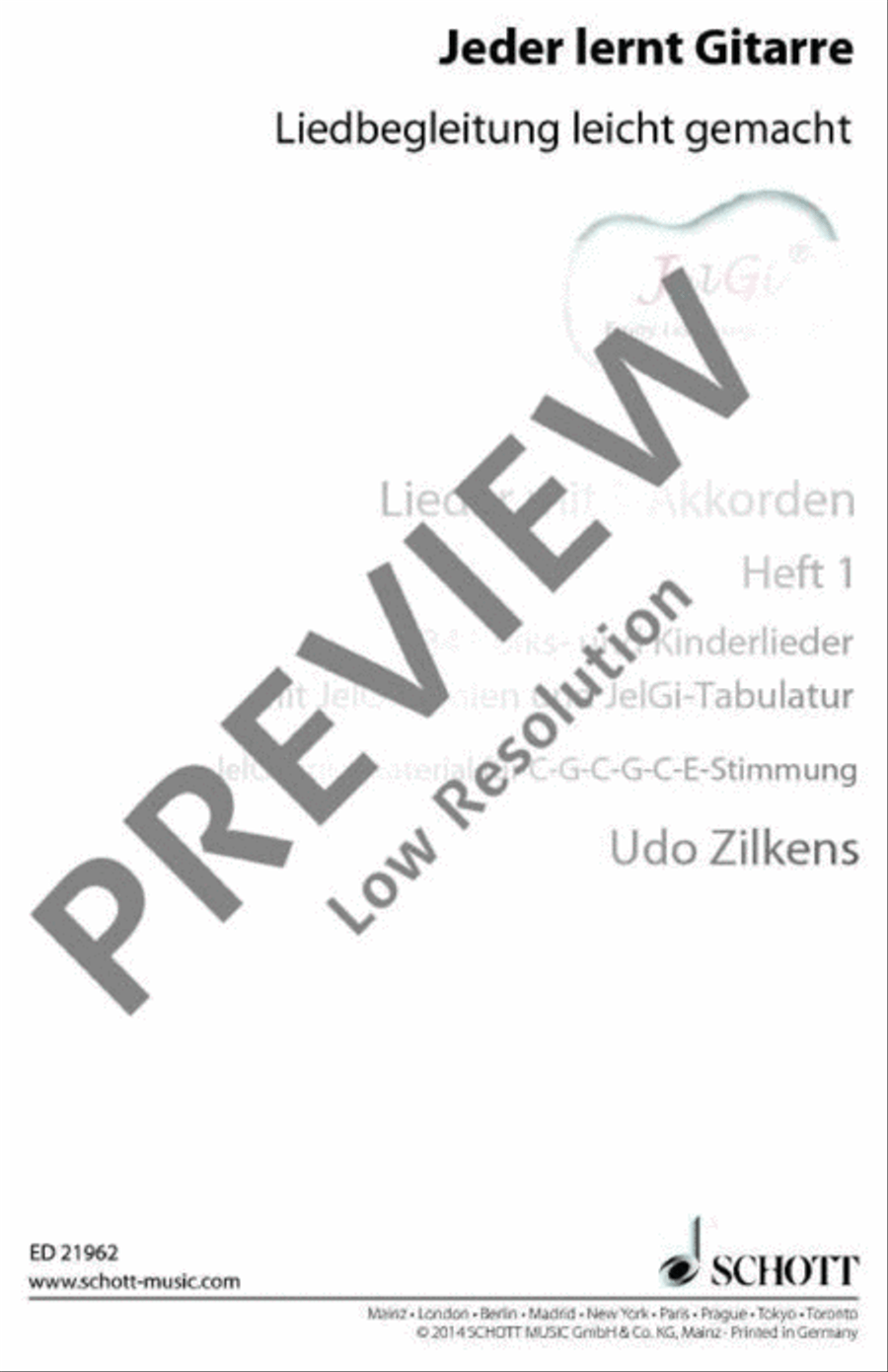 Jeder lernt Gitarre - Lieder mit 3 Akkorden Heft 1 Classical Guitar scores gallery preview page 2