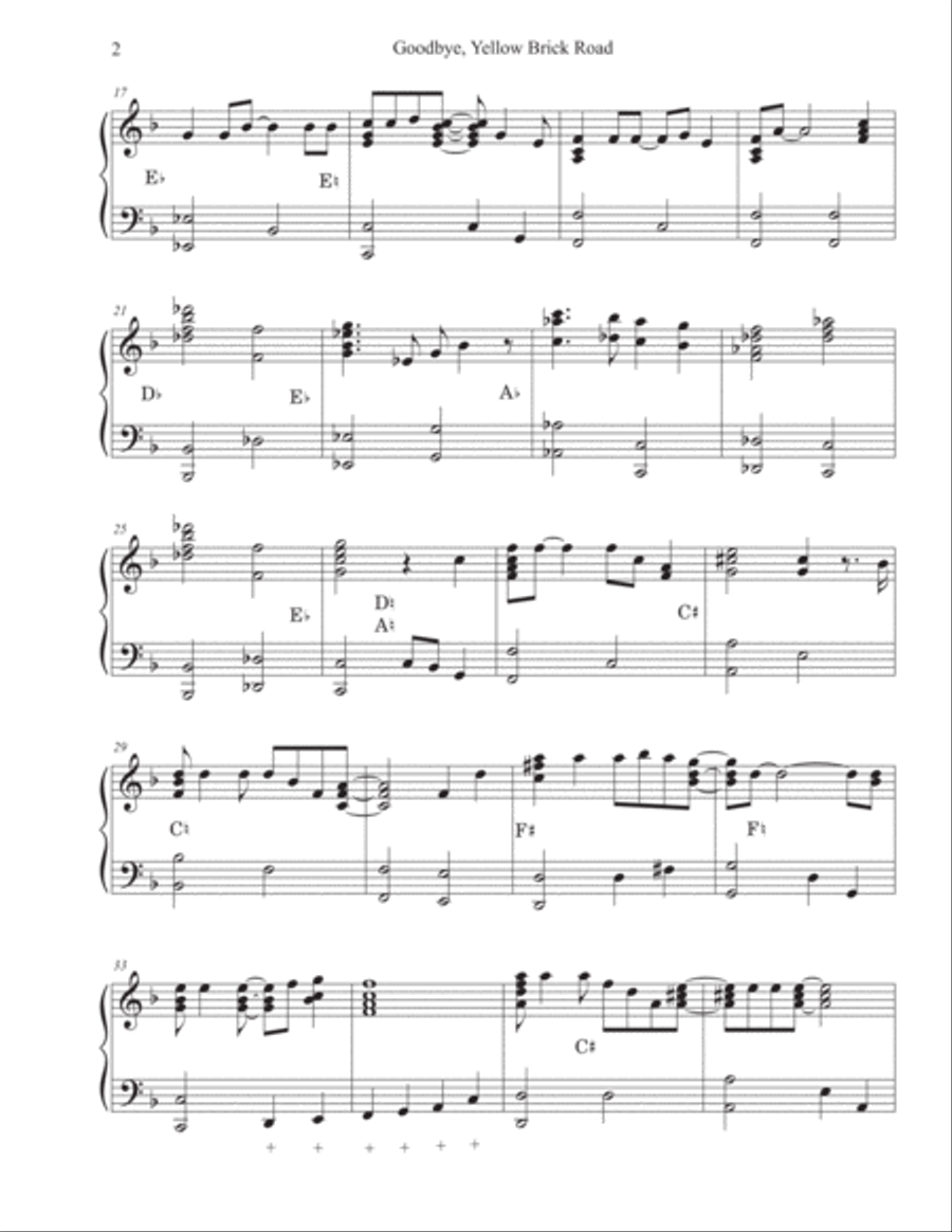 Goodbye Yellow Brick Road Harp scores gallery preview page 2