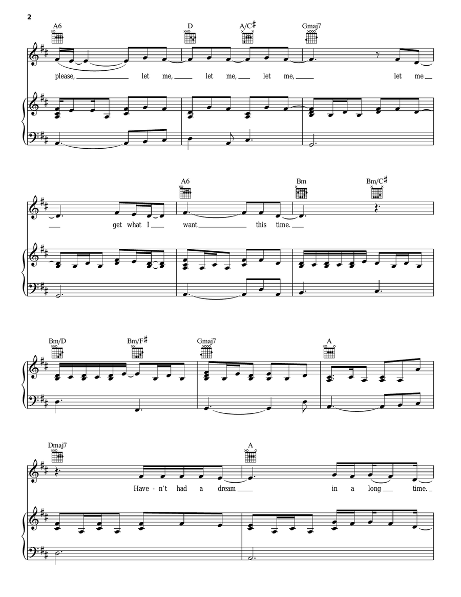 Please, Please, Please, Let Me Get What I Want Piano, Vocal, Guitar scores gallery preview page 2