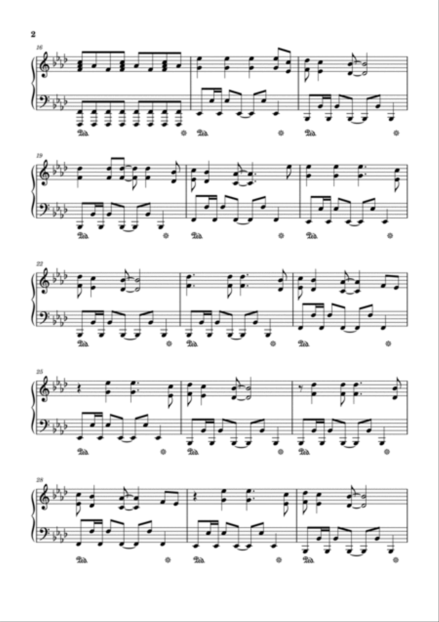 Clocks Piano Solo scores gallery preview page 2