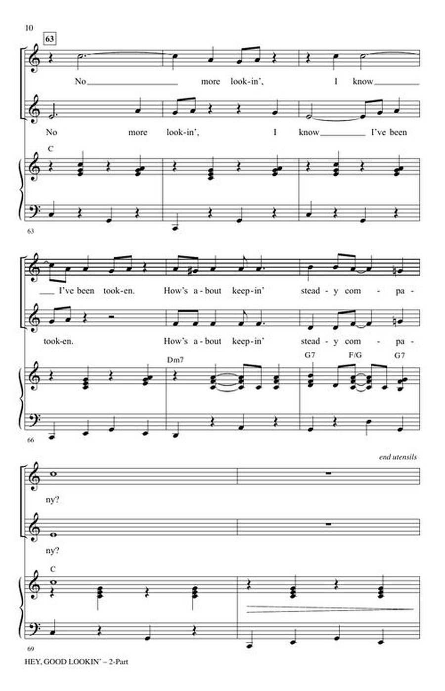 Hey, Good Lookin' 2-Part scores gallery preview page 6