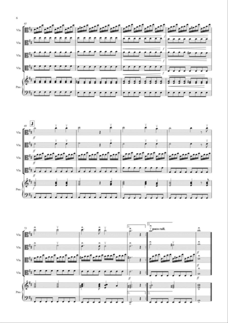 2 Classical Favourites for Viola Quartet (volume four) Viola scores gallery preview page 6