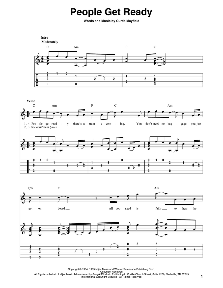 People Get Ready Acoustic Guitar scores gallery preview page 1
