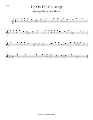 Book cover for Up On The Housetops (Easy key of C) Flute