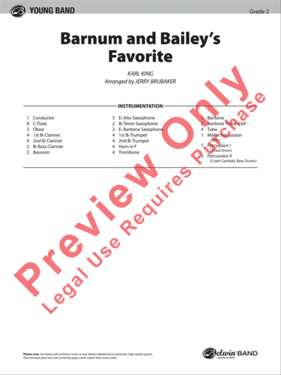 Barnum and Bailey's Favorite Concert Band scores gallery preview page 2