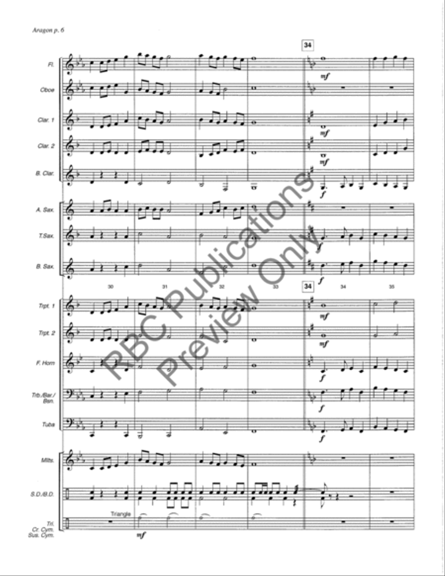 Aragon Concert Band scores gallery preview page 9