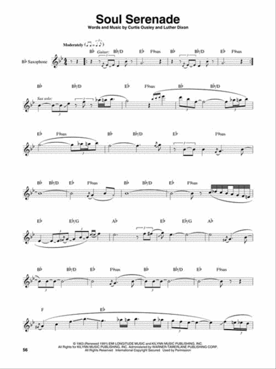 R&B Tenor Saxophone scores gallery preview page 4