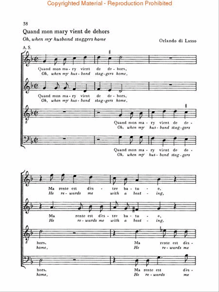 European Madrigals For Mixed Voices 4-Part scores gallery preview page 4