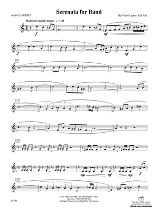 Serenata for Band: 1st B-flat Clarinet