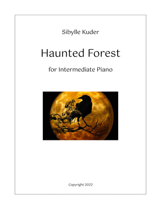 Book cover for Haunted Forest for intermediate solo piano