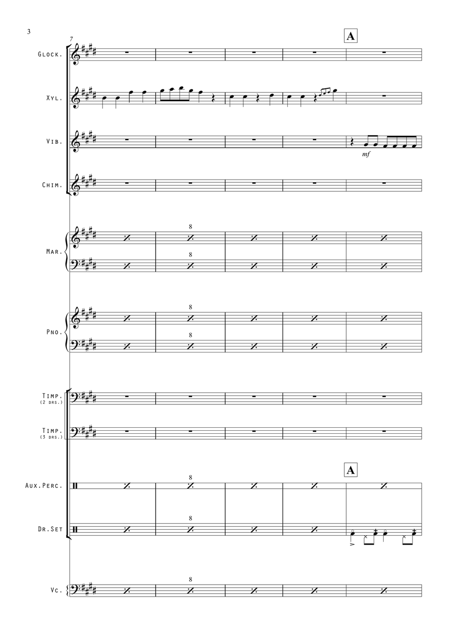 Somebody That I Used To Know - Score Only Percussion Ensemble scores gallery preview page 4