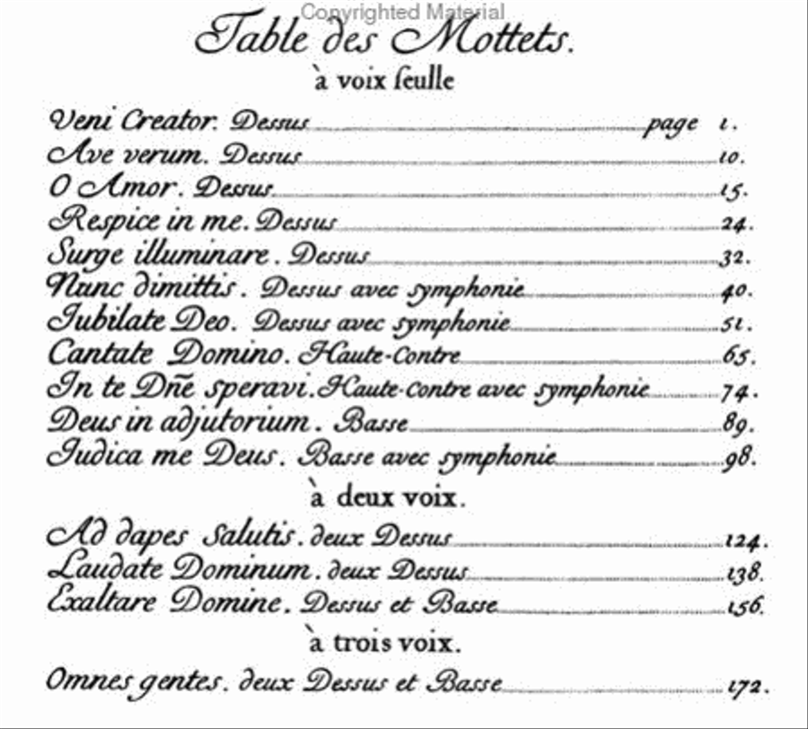 Motets for one, two and three voices - Second book Voice scores gallery preview page 2