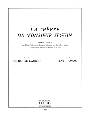Tomasi Henri Chevre De M. Seguin Female Voice & Piano Book