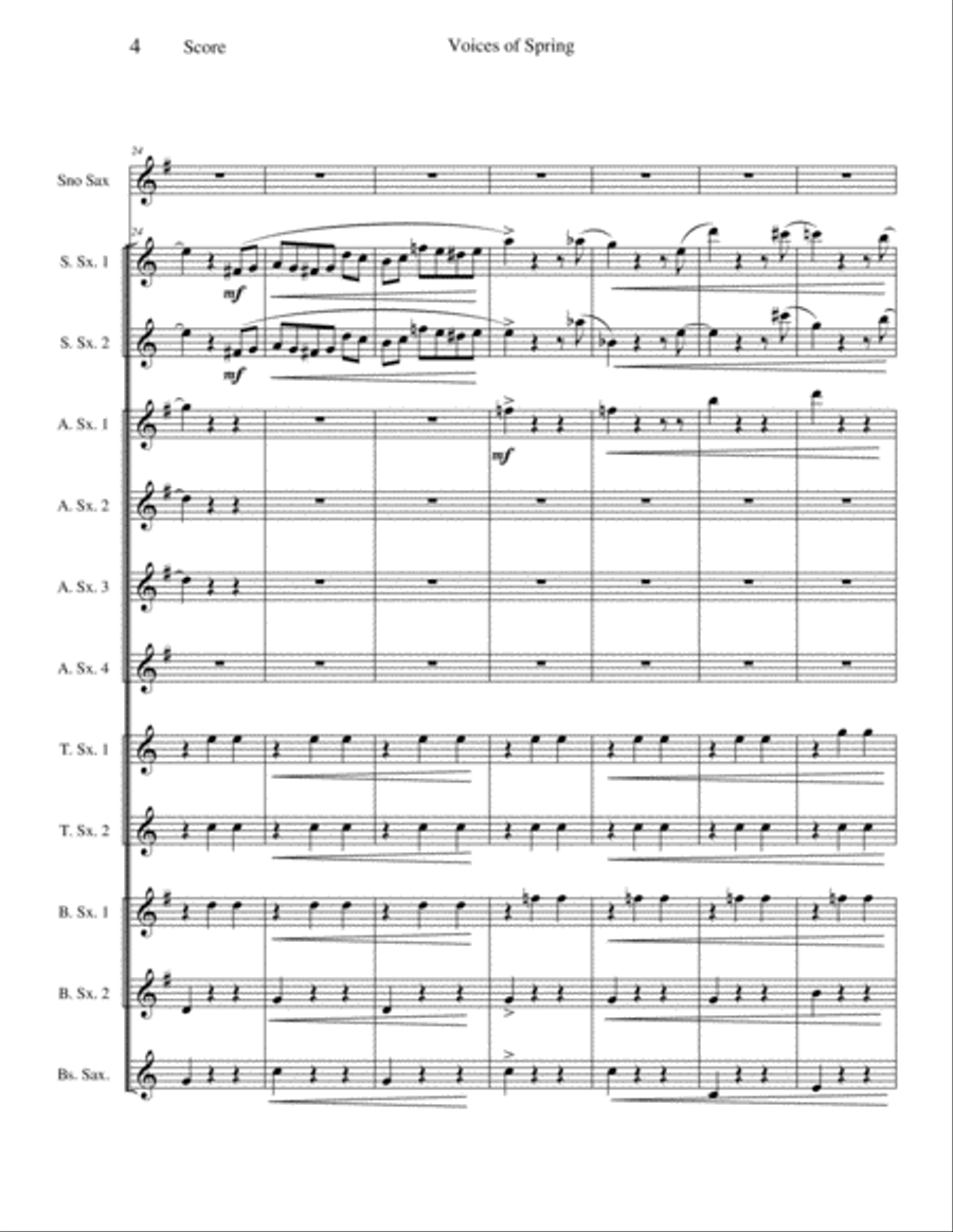 Voices of Spring - Opus 410 Woodwind Ensemble scores gallery preview page 4