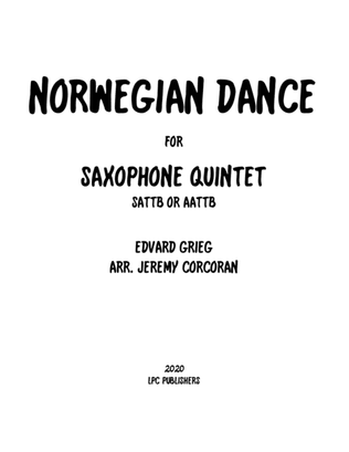 Norwegian Dance for Saxophone Quintet (SATTB or AATTB)