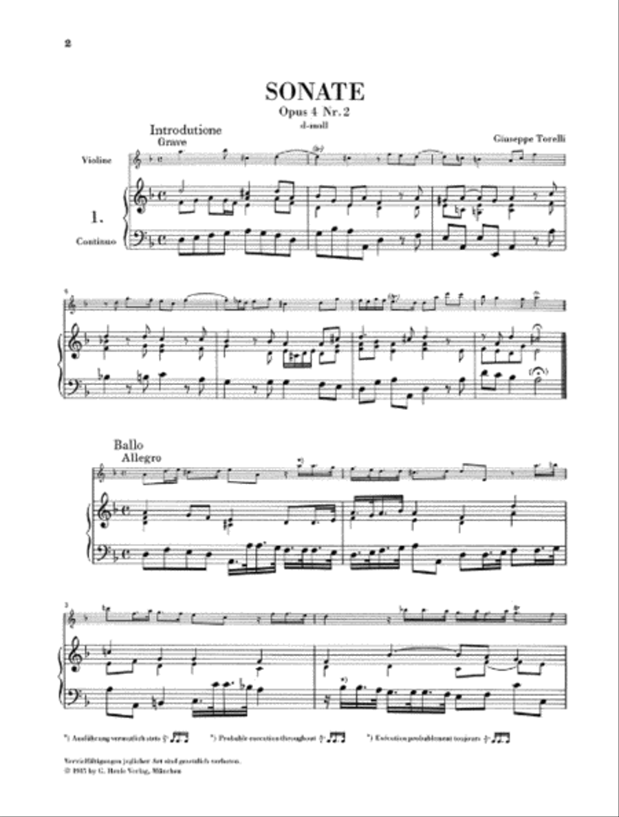 Baroque violin sheet sales music