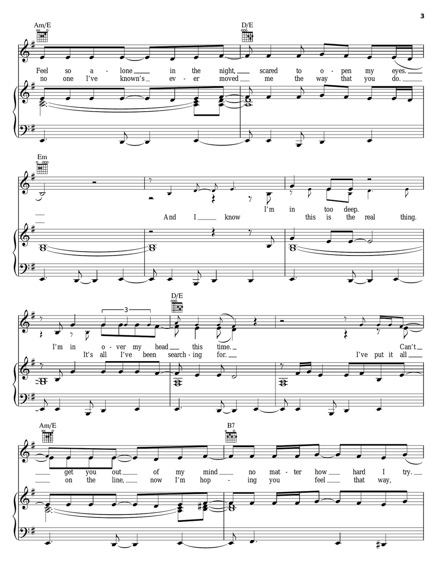 Say You Will Piano, Vocal, Guitar scores gallery preview page 3