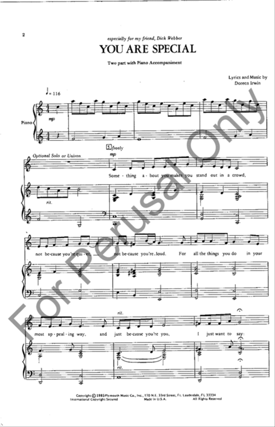 You Are Special SA scores gallery preview page 2