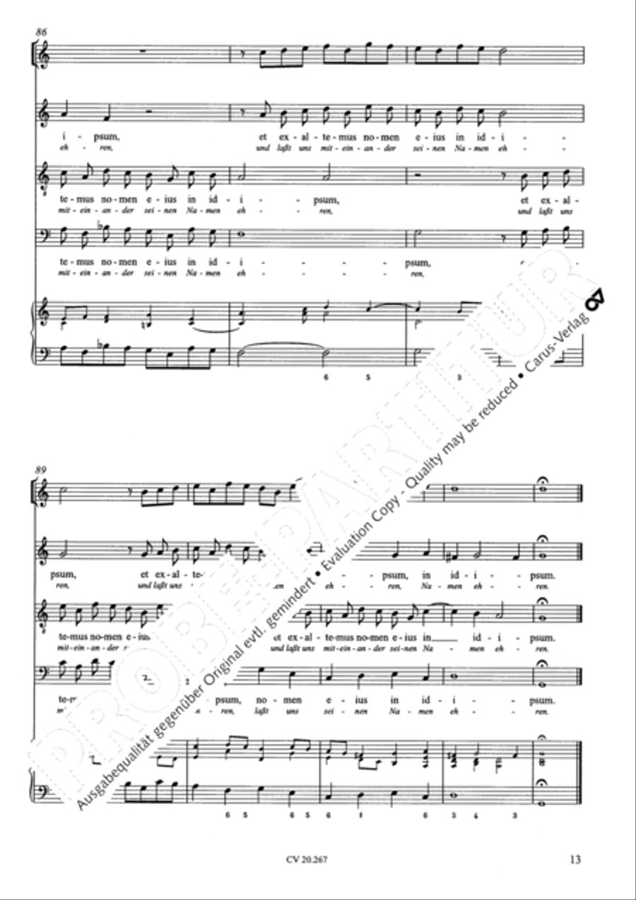 Benedicam Dominum; Exquisivi Dominum Score scores gallery preview page 14