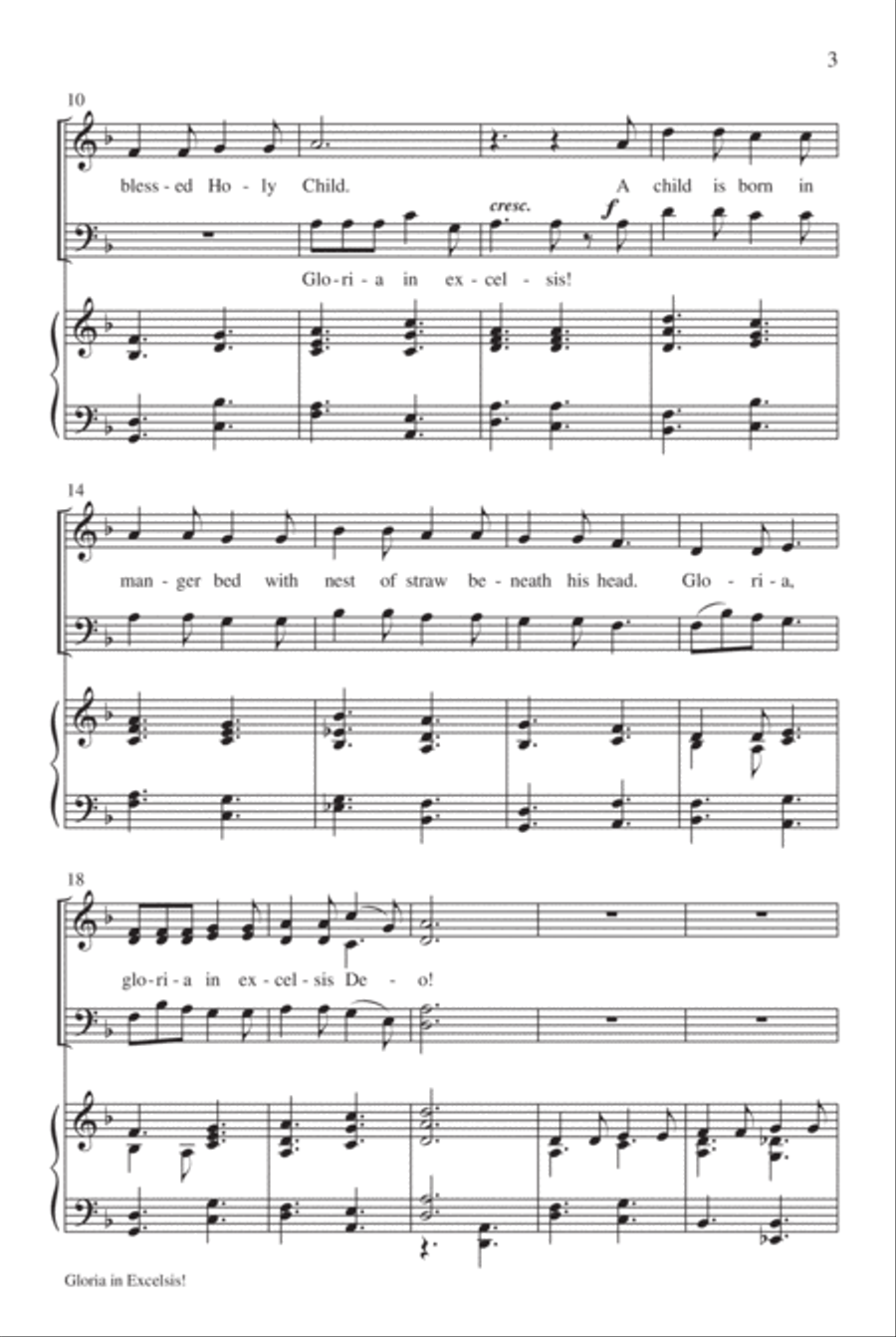 Gloria in Excelsis! 4-Part scores gallery preview page 4