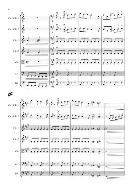 Concertino For Two Solo Violins and Strings (Standard Arrangement) Chamber Music - Digital Sheet Music