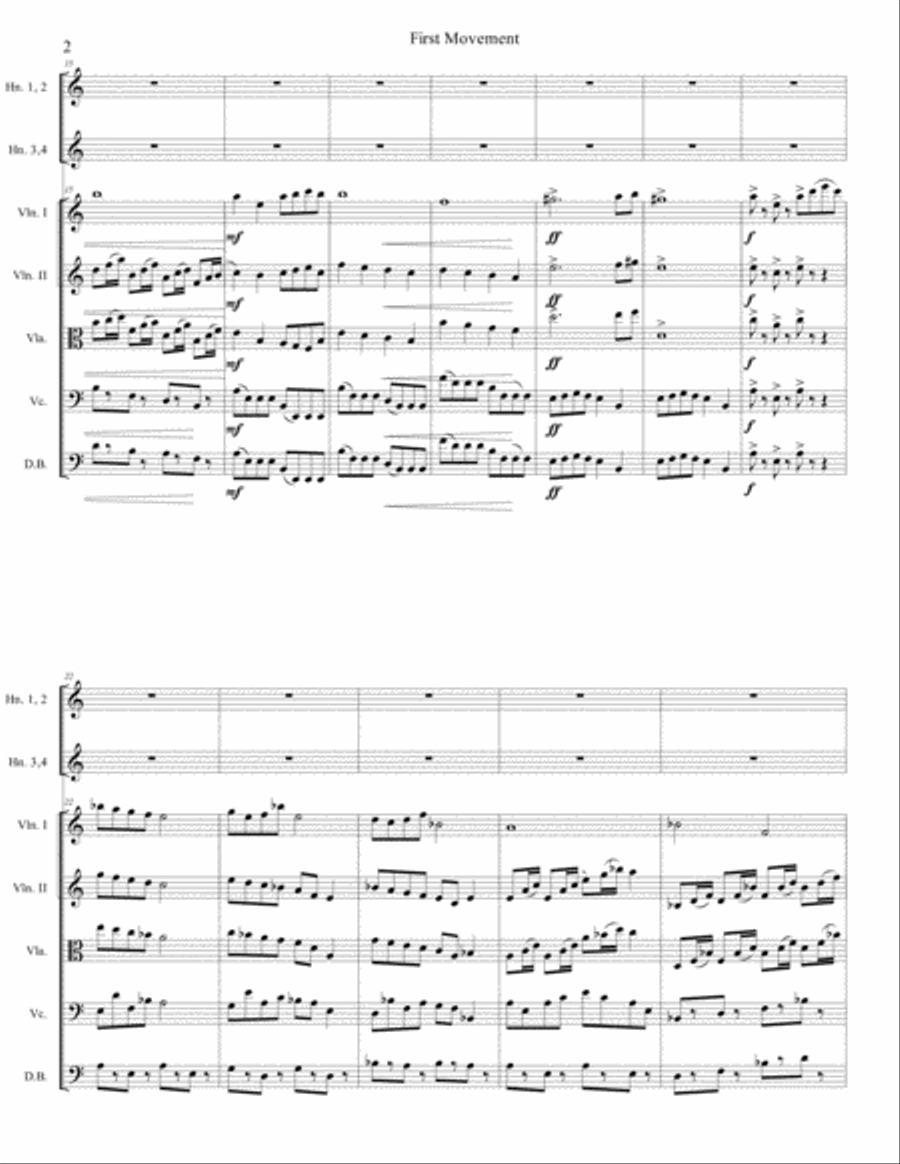 Symphony No. 3 For Horns And Strings Chamber Orchestra scores gallery preview page 3