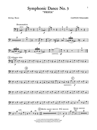 Symphonic Dance No. 3 ("Fiesta"): String Bass