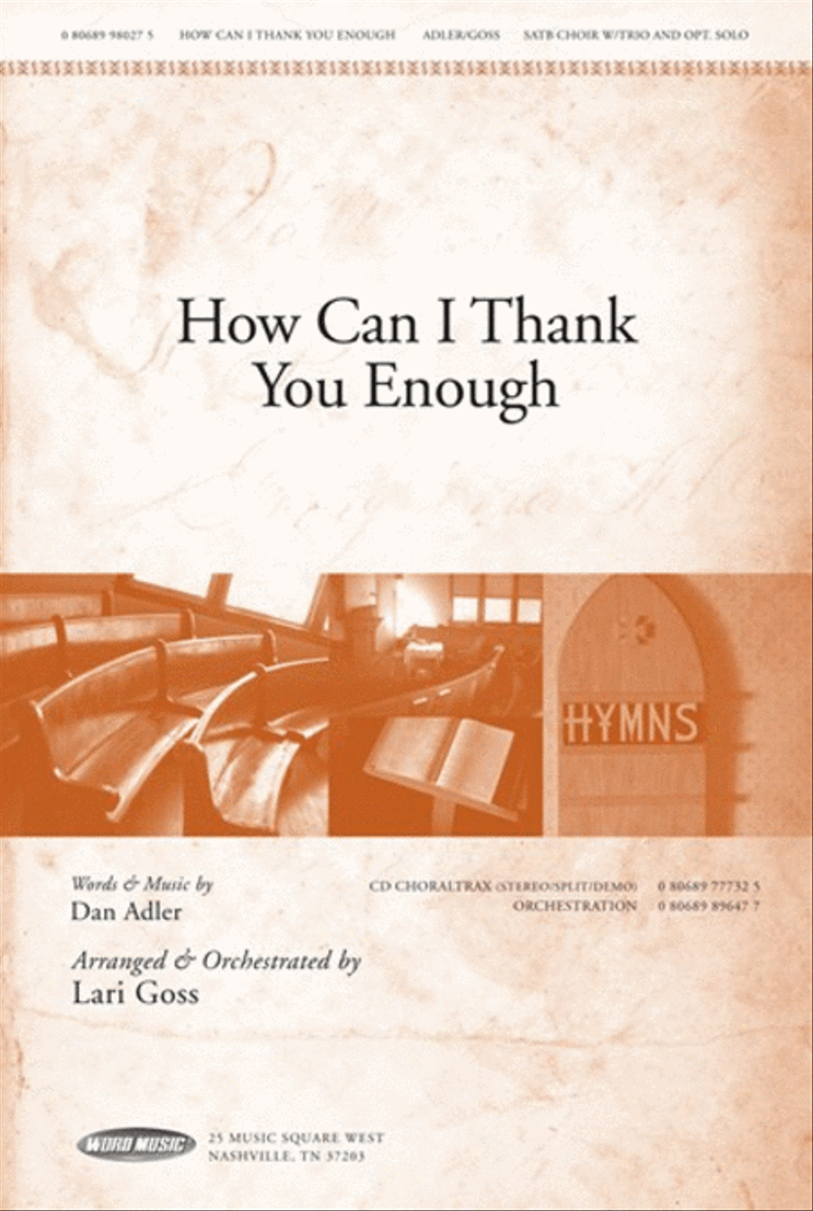 How Can I Thank You Enough - Orchestration Choir scores gallery preview page 1