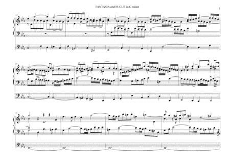 FANTASIA and FUGUE in C Minor - Bwv 537 - For Organ 3 staff image number null