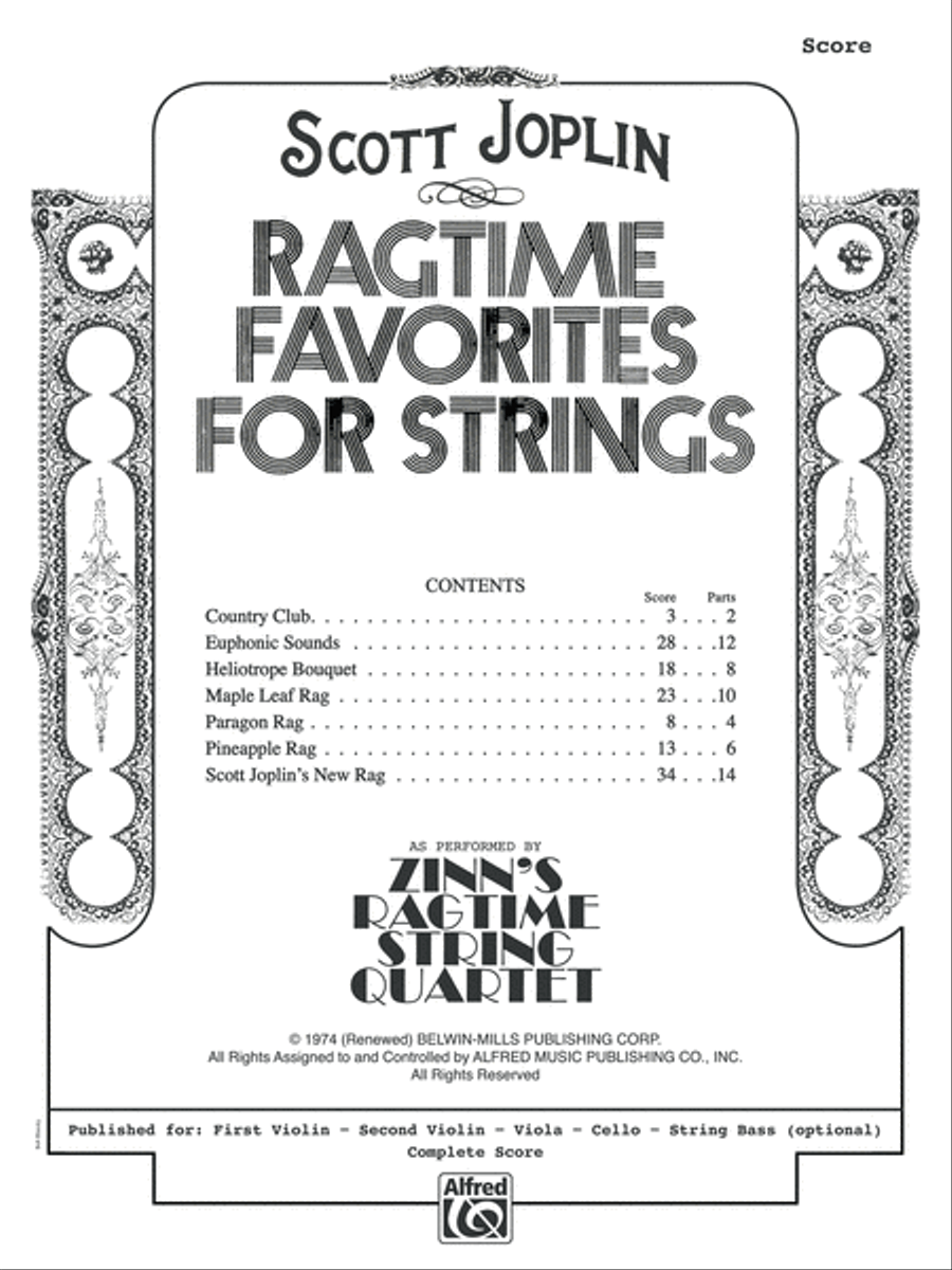 Ragtime Favorites for Strings String Orchestra scores gallery preview page 6
