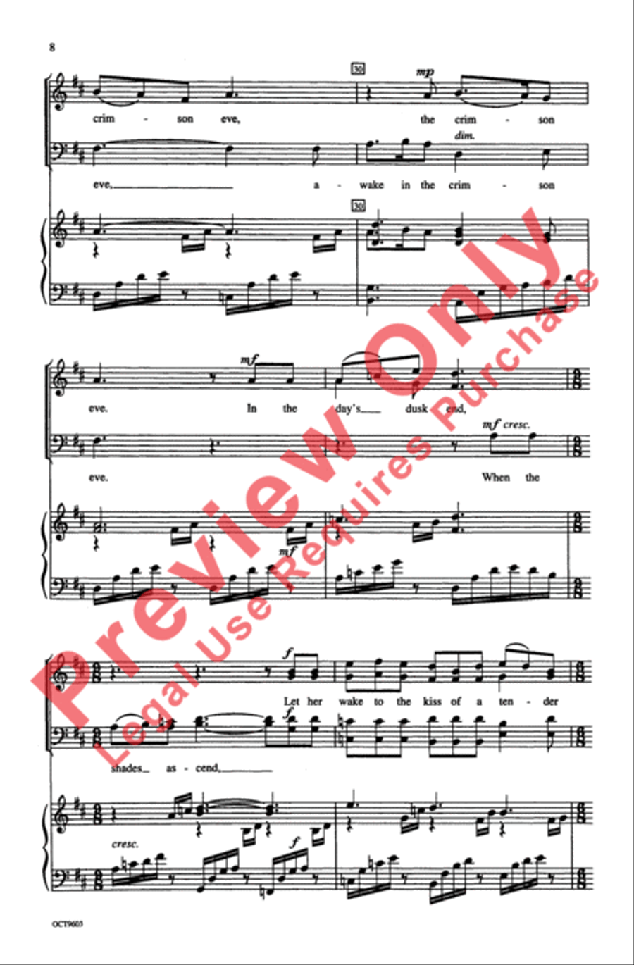 Let Beauty Awake 4-Part scores gallery preview page 7