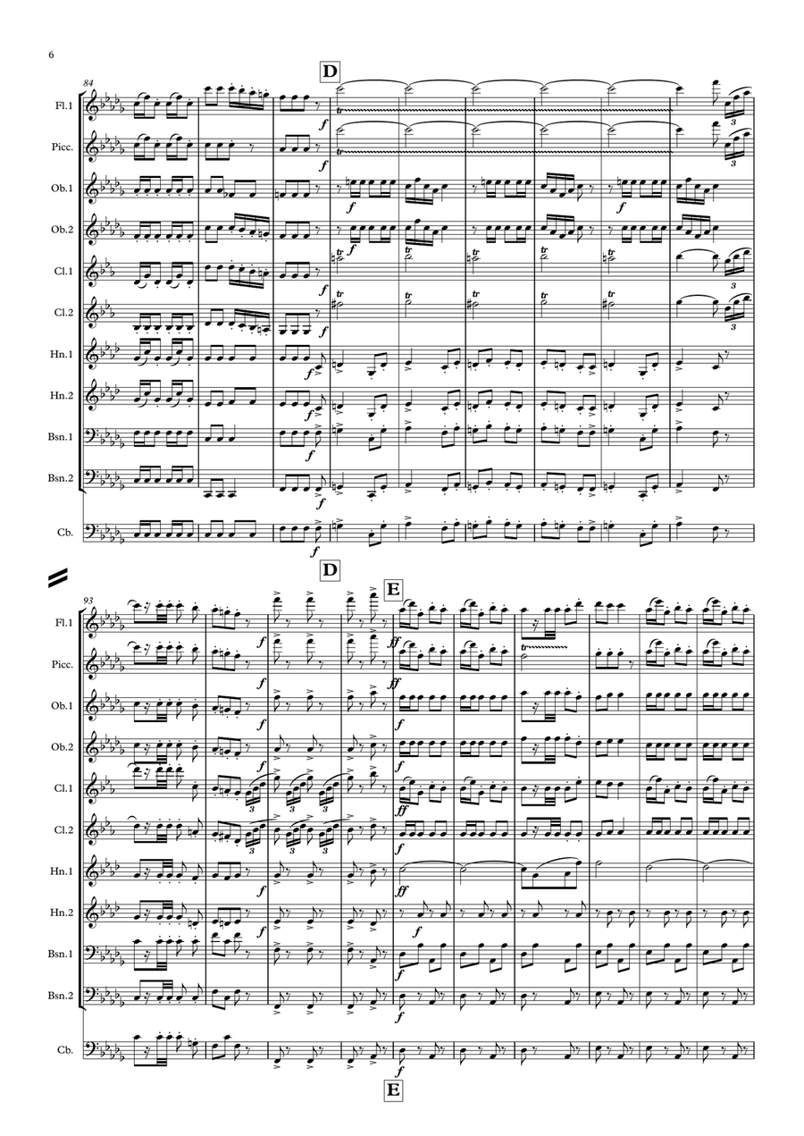 Jessel: Die Parade der Zinnsoldaten Op.123 (Parade of the Tin Soldiers) - symphonic wind Woodwind Quintet scores gallery preview page 6