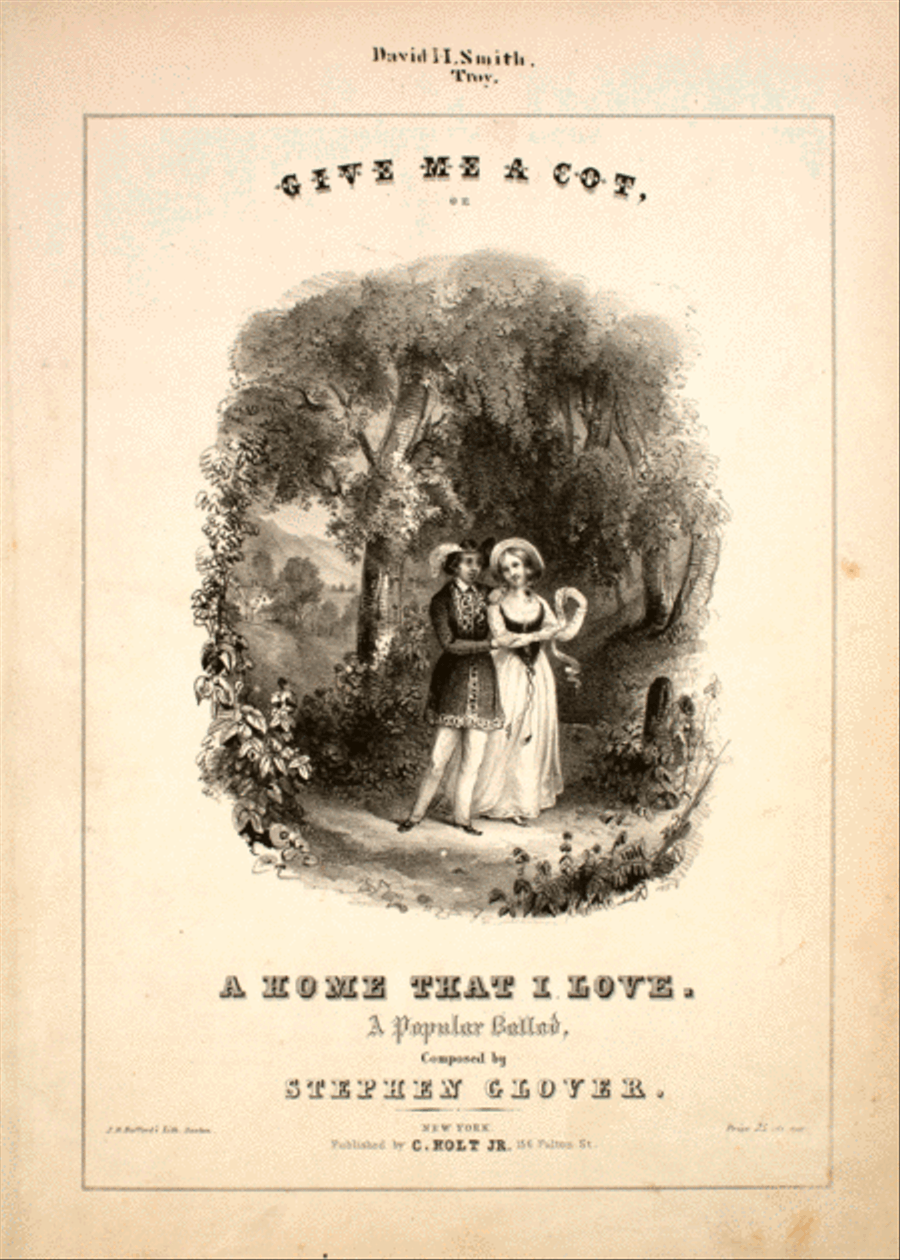 Give Me a Cot, or, A Home That I Love. A Popular Ballad Voice scores gallery preview page 1