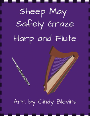 Book cover for Sheep May Safely Graze, for Harp and Flute