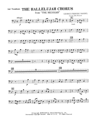 Book cover for Hallelujah Chorus: 3rd Trombone