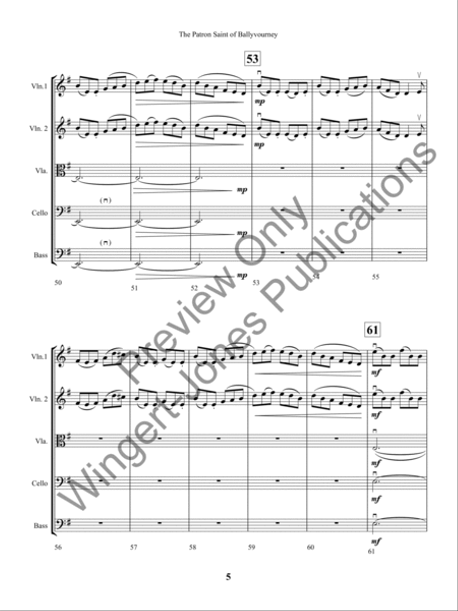 The Patron Saint of Ballyvourney (Score) String Orchestra scores gallery preview page 8