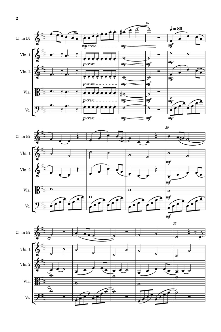 Clarinet Quintet 1-1 Small Ensemble scores gallery preview page 2