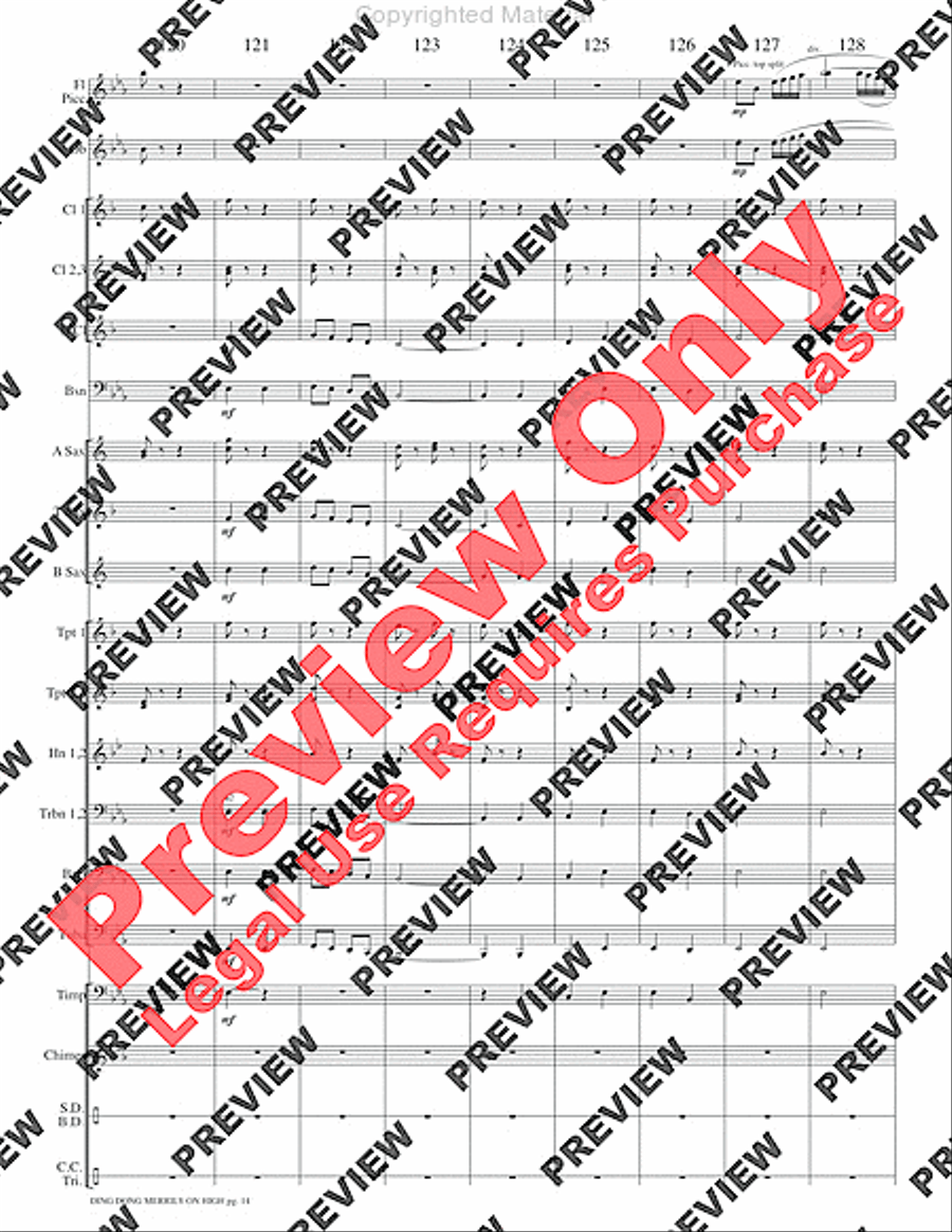 Ding Dong Merrily on High Concert Band scores gallery preview page 17
