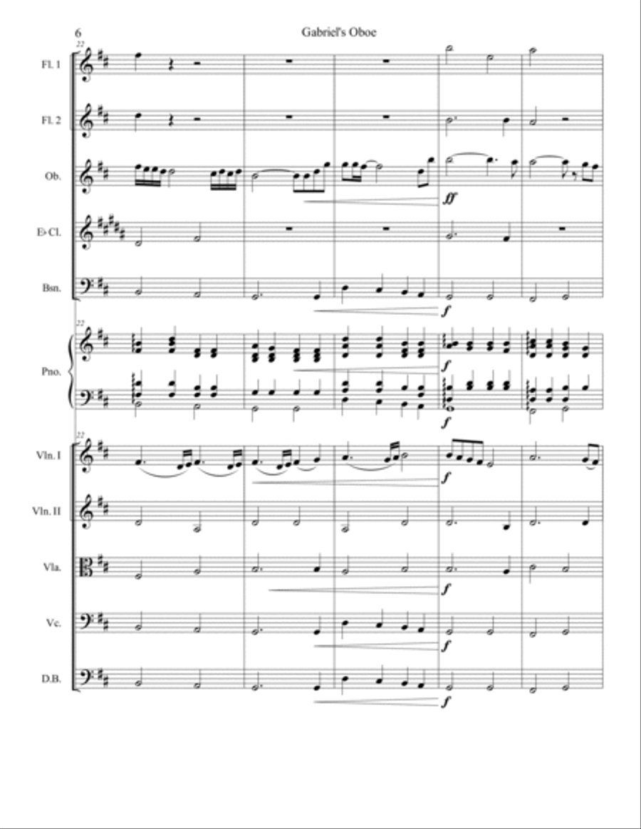 Gabriel's Oboe Chamber Orchestra scores gallery preview page 6